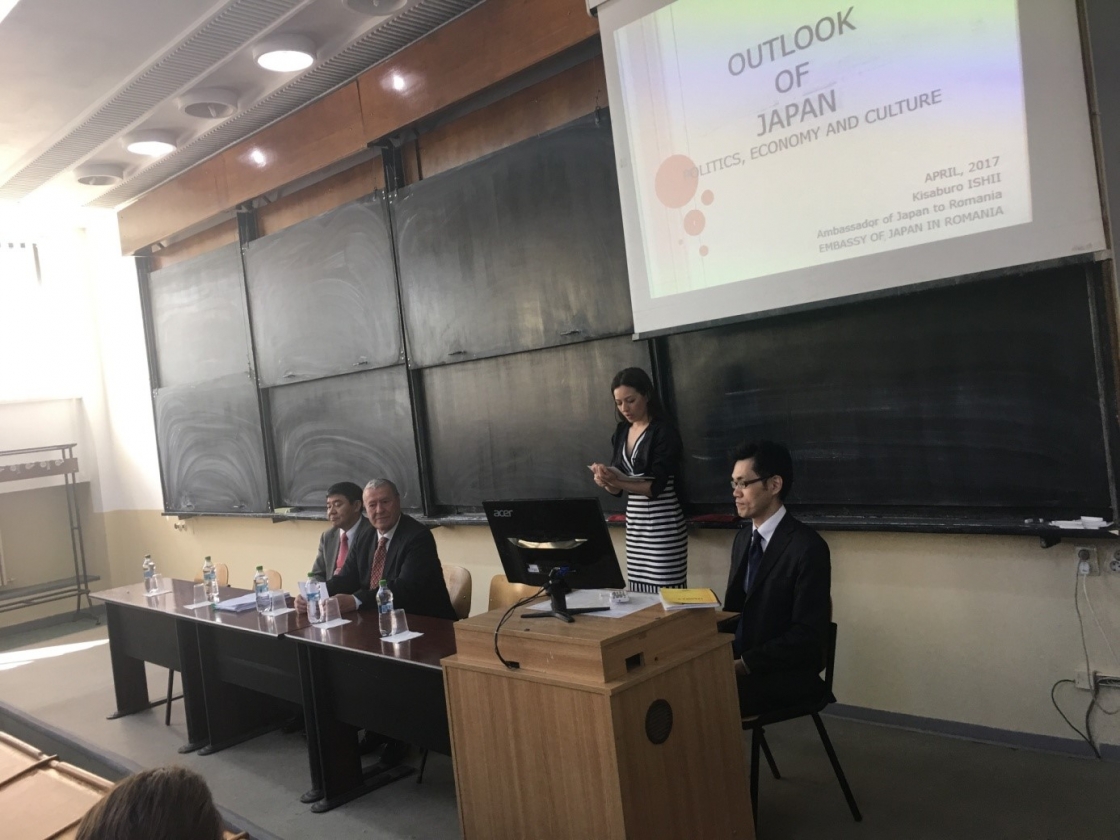 Prelegere organizata de IRSEA la REI, ASE Bucuresti, sustinuta de ambasadorul Japoniei